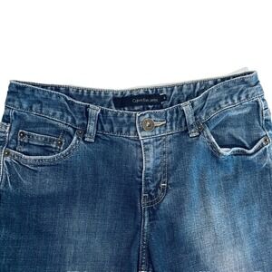 Calvin Klein Distressed Blue Jeans Women's‎ 4 Flared Leg Low Rise
